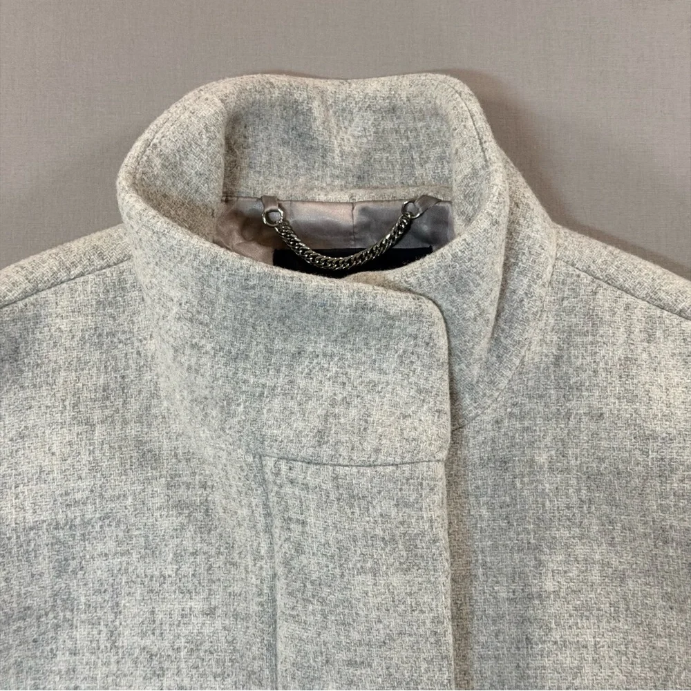 J. Crew Cocoon Coat in Italian Stadium Cloth by Nello Gori, Zip-Up - Womens 4 - Picture 8 of 16